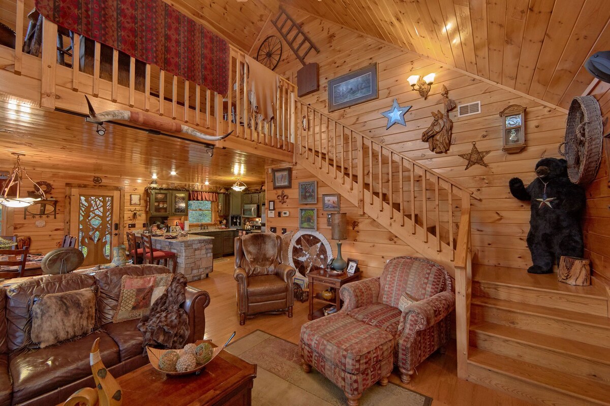 Photo 80 of ASTOUNDING VIEWS in your Backyard! LUXE Log Cabin Experience! 5 Minutes to Town!
