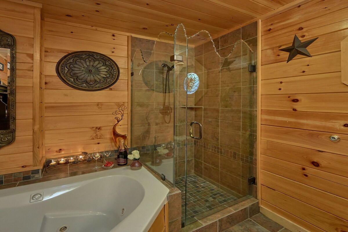 Photo 93 of ASTOUNDING VIEWS in your Backyard! LUXE Log Cabin Experience! 5 Minutes to Town!
