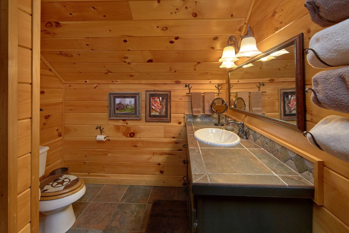 Photo 100 of ASTOUNDING VIEWS in your Backyard! LUXE Log Cabin Experience! 5 Minutes to Town!