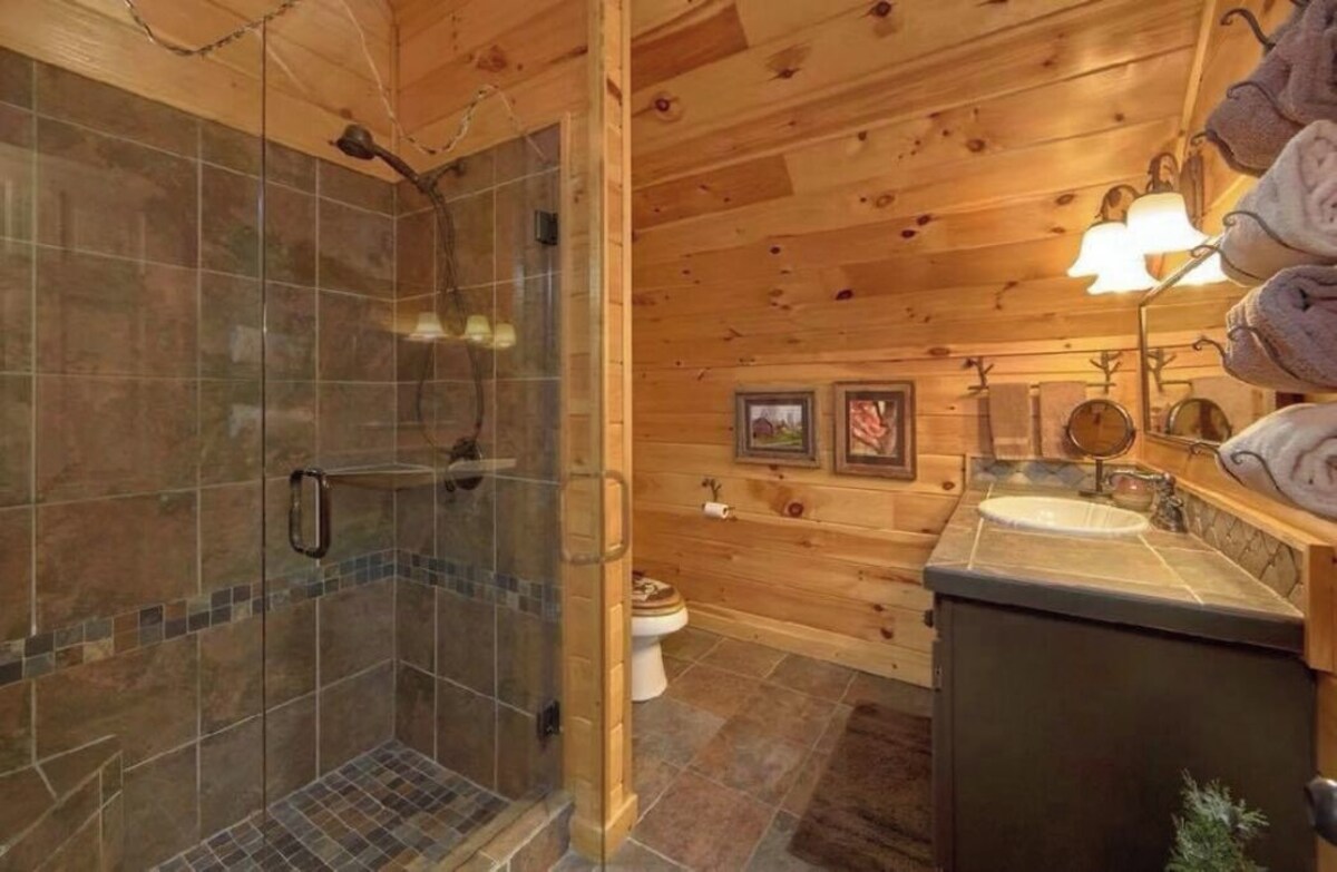 Photo 98 of ASTOUNDING VIEWS in your Backyard! LUXE Log Cabin Experience! 5 Minutes to Town!