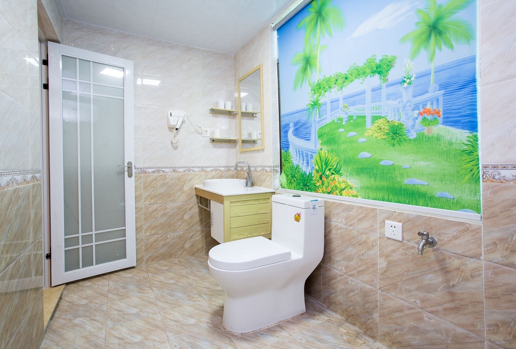 queen room  | bathroom | shower, free toiletries, hair dryer, slippers