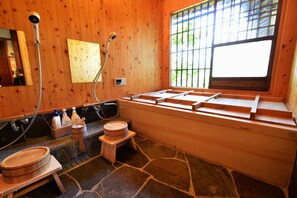 Traditional Townhome | Bathroom | Separate tub and shower, deep soaking tub, hydromassage showerhead - Kotorian (Asuka)