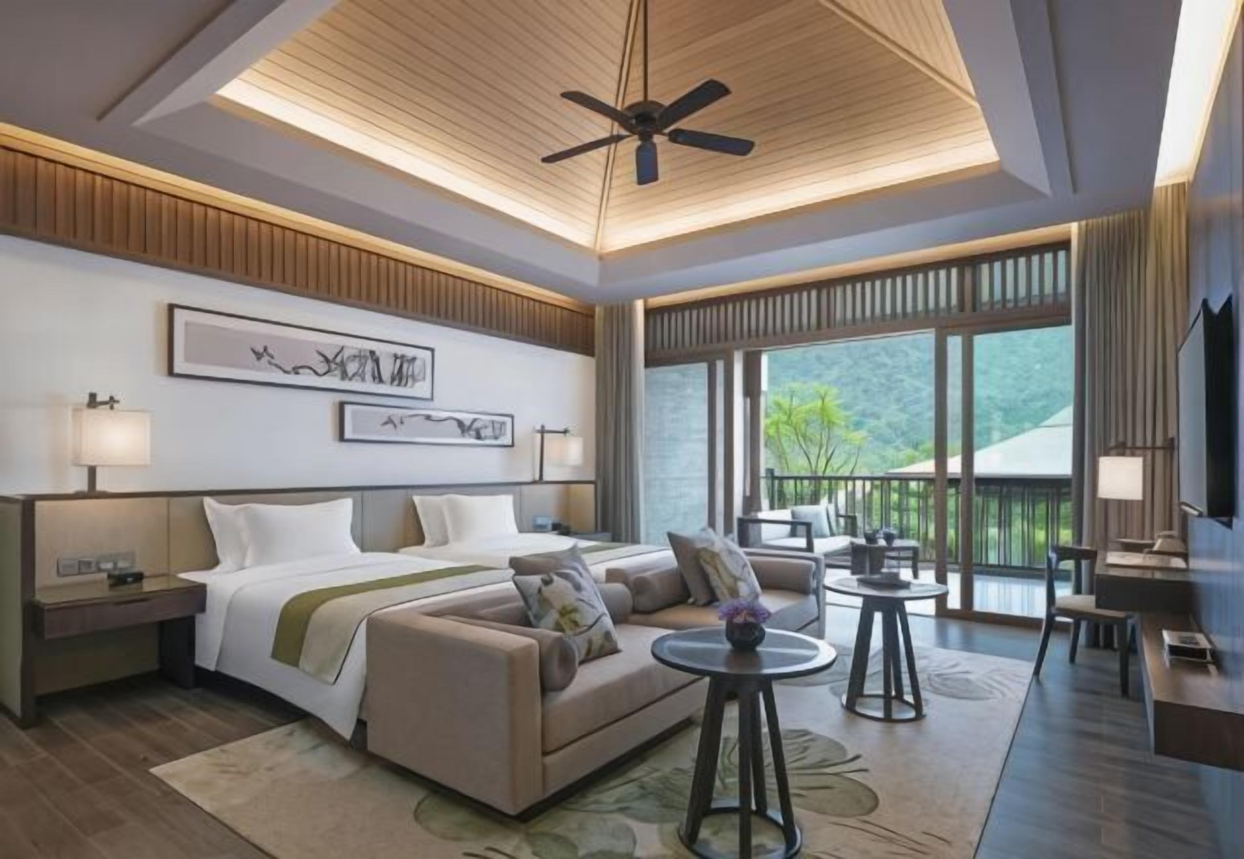 Ropa de cama de alta calidad y minibar 