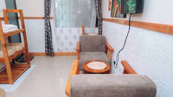 Deluxe Twin Room | Living area | Plasma TV