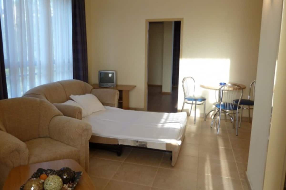 Apartment, 1 Bedroom, Balcony | Desk, iron/ironing board (on request), cribs (free)