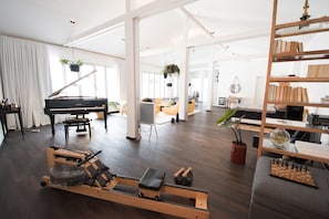 Loft, Balcony | Living area | Flat-screen TV, pay movies - Weimar Central Artist Loft (Weimar)