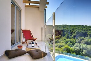 Suite, 1 slaapkamer, balkon | Balkon