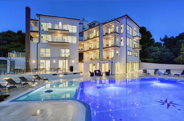 Front of property – evening/night