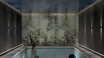 Bastu, turkiskt bad/hamam och massage- och behandlingsrum
