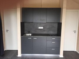 Basic Cabin, 1 Bedroom | Private kitchenette | Fridge, stovetop, electric kettle, toaster