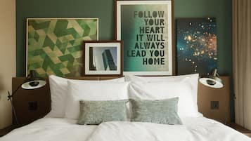 Hypo-allergenic bedding, in-room safe, desk, laptop workspace