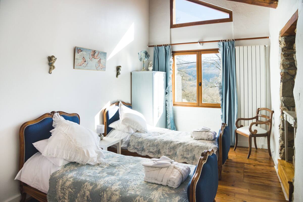 Standard Twin Room, Mountain View | Egyptian cotton sheets, premium bedding, pillowtop beds, soundproofing