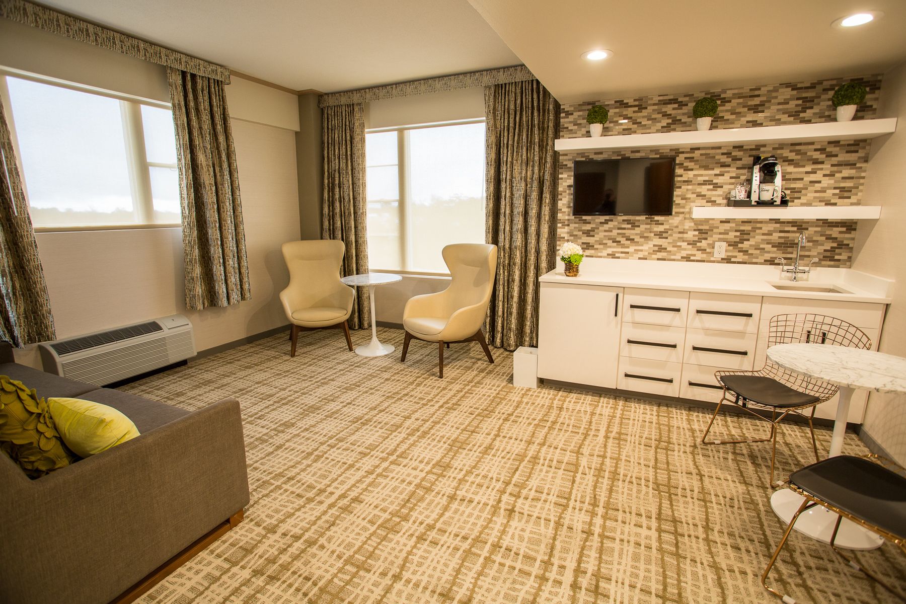 hotel executive suite | premium bedding, in-room safe, desk, laptop workspace