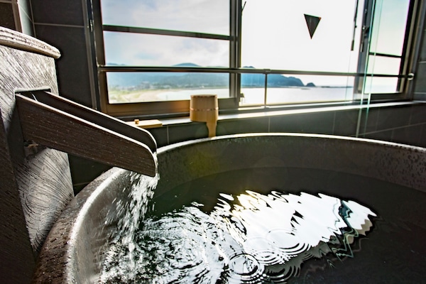 Shower, free toiletries, hair dryer, bathrobes