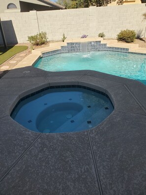 Outdoor pool, a heated pool