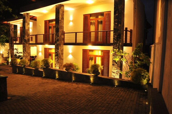 Front of property – evening/night