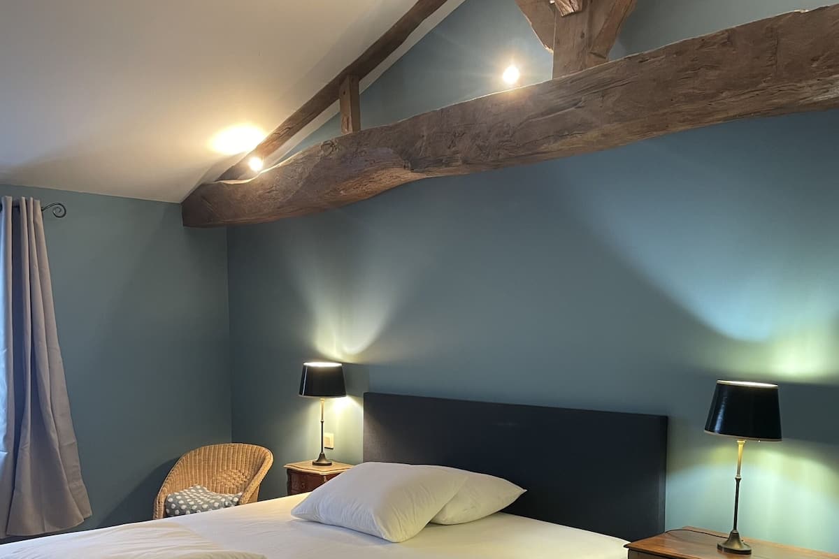 Design-Doppelzimmer, mit Bad, Blick auf den Weinberg (Les Amuse-Gueules) | 1 Schlafzimmer, hochwertige Bettwaren, Pillowtop-Betten
