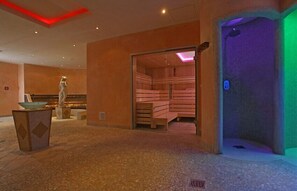 Sauna, facials, Ayurvedic treatments, manicures and pedicures, massages