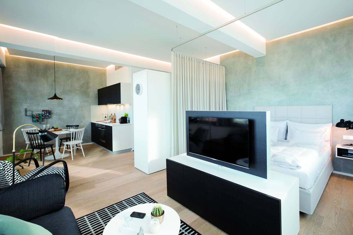 Apartamento superior | 1 dormitorio, ropa de cama de alta calidad, caja fuerte y escritorio