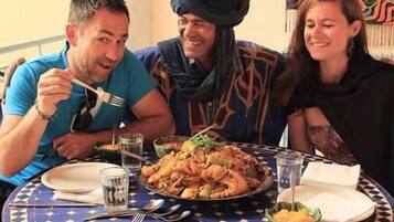 Lunch and dinner served, Moroccan cuisine