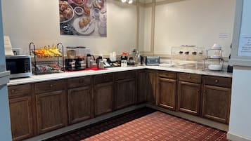 Free daily self-serve breakfast