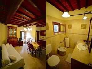 Familienapartment, eigenes Bad, Gartenblick (Granaio) | Badezimmer