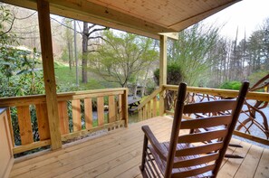 Family Cabin, 2 Bedrooms, Jetted Tub, Corner (Mountain Springs) | Balcony view - Panther Creek Cabins (Cherokee)
