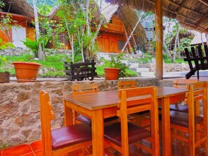 Breakfast, lunch, dinner served; local cuisine  - Hostal Portal de Champey - Hostel (San Agustin Lanquin)