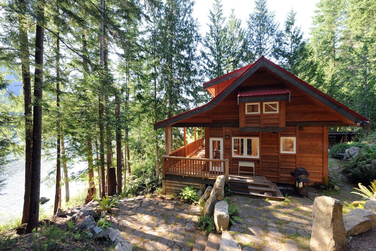 Cabane Romantique, 1 grand lit et 1 canapé-lit, vue baie, en front de mer