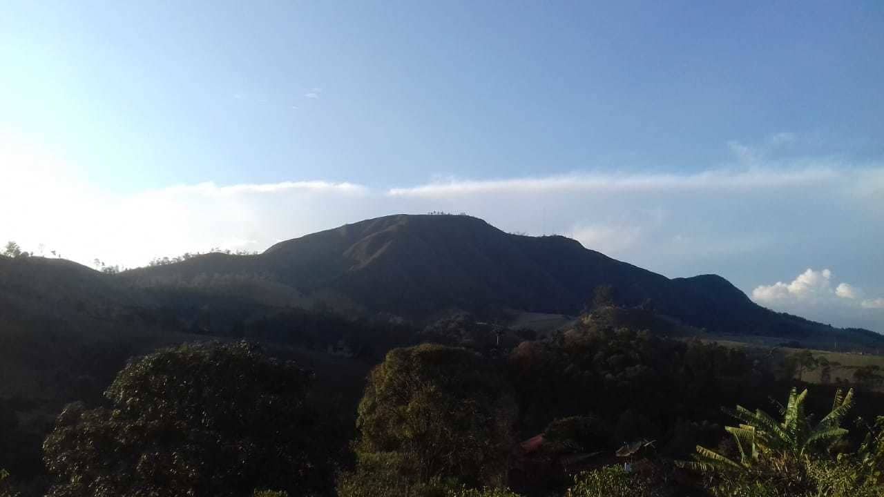 A mountainous landscape with dense vegetation in the foreground.