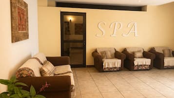 Steam room, facials, massage/treatment rooms