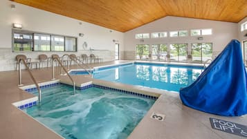 Indoor pool, open 7:00 AM to 11:00 PM, sun loungers