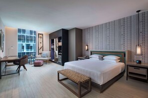 Ropa de cama de alta calidad y minibar