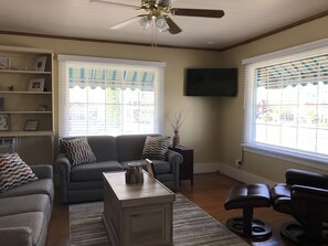 Smart TV, DVD player, books