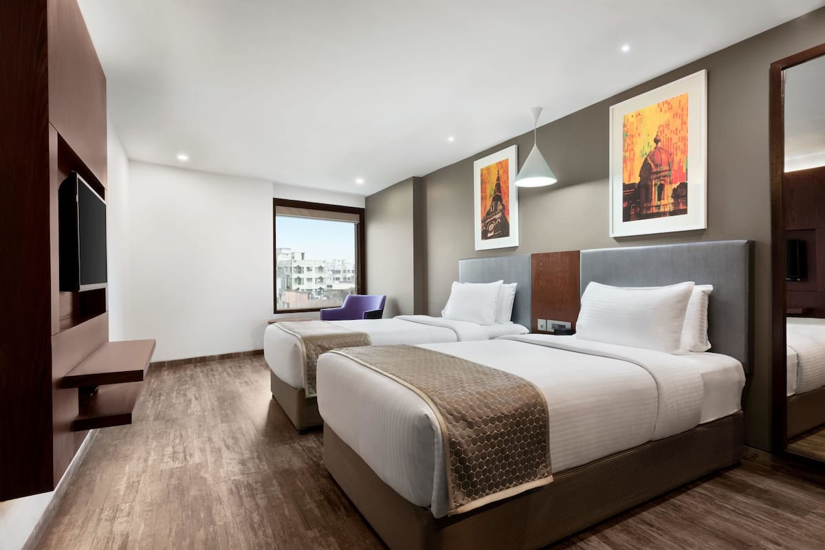 1 slaapkamer, luxe beddengoed, een minibar, een kluis op de kamer