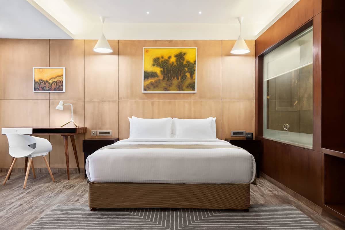 1 slaapkamer, luxe beddengoed, een minibar, een kluis op de kamer