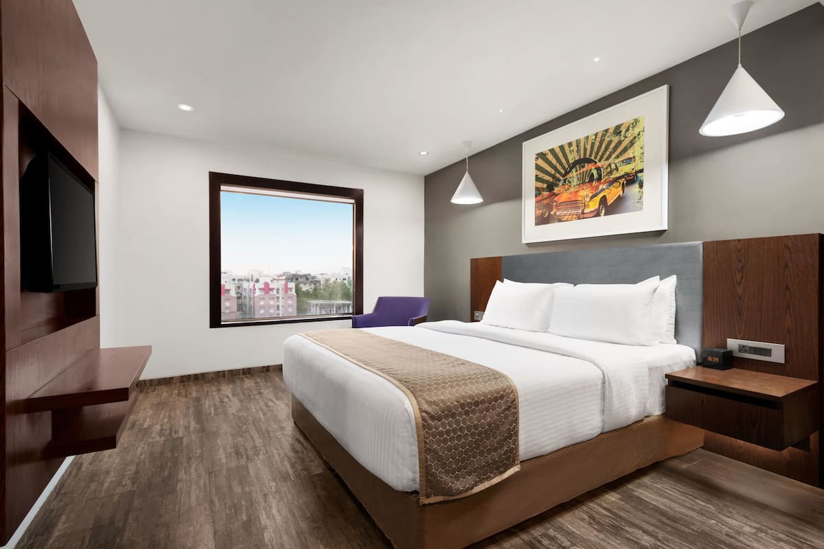 1 slaapkamer, luxe beddengoed, een minibar, een kluis op de kamer