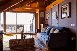 Een smart-tv, een open haard, een dvd-speler en boeken