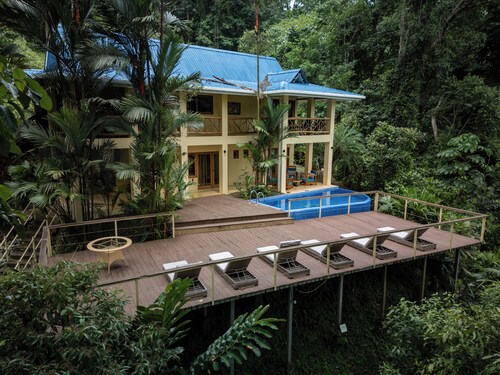 Partial Ocean View, Private Pool Villa Surrounded by Rain Forest and Waterfalls