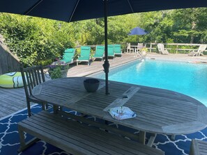 Outdoor pool, a heated pool