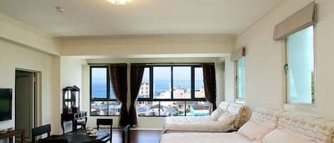 Family Room, Ocean View | Premium bedding, individually decorated, individually furnished