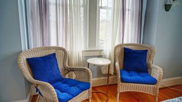 TV connectée, cheminée, livres