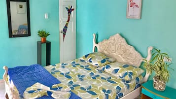 Blackout curtains, rollaway beds, free WiFi, bed sheets