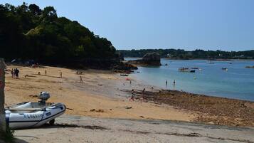 Plage à proximité, chaises longues