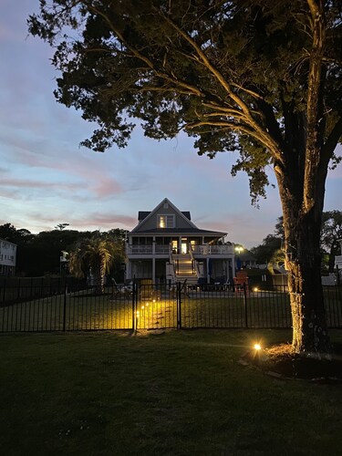 Beautiful ICW views!  Private pier, pool, hot tub, fire pits, and more! 