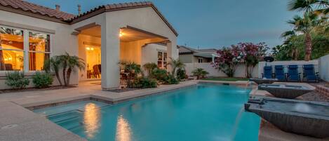 Outdoor pool, a heated pool