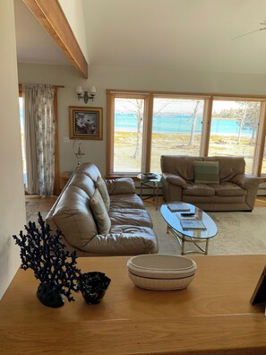 Smart TV, DVD player, books, music library - Eggemoggin Reach Oceanfront Contemporary Home With Mooring (Deer Isle)