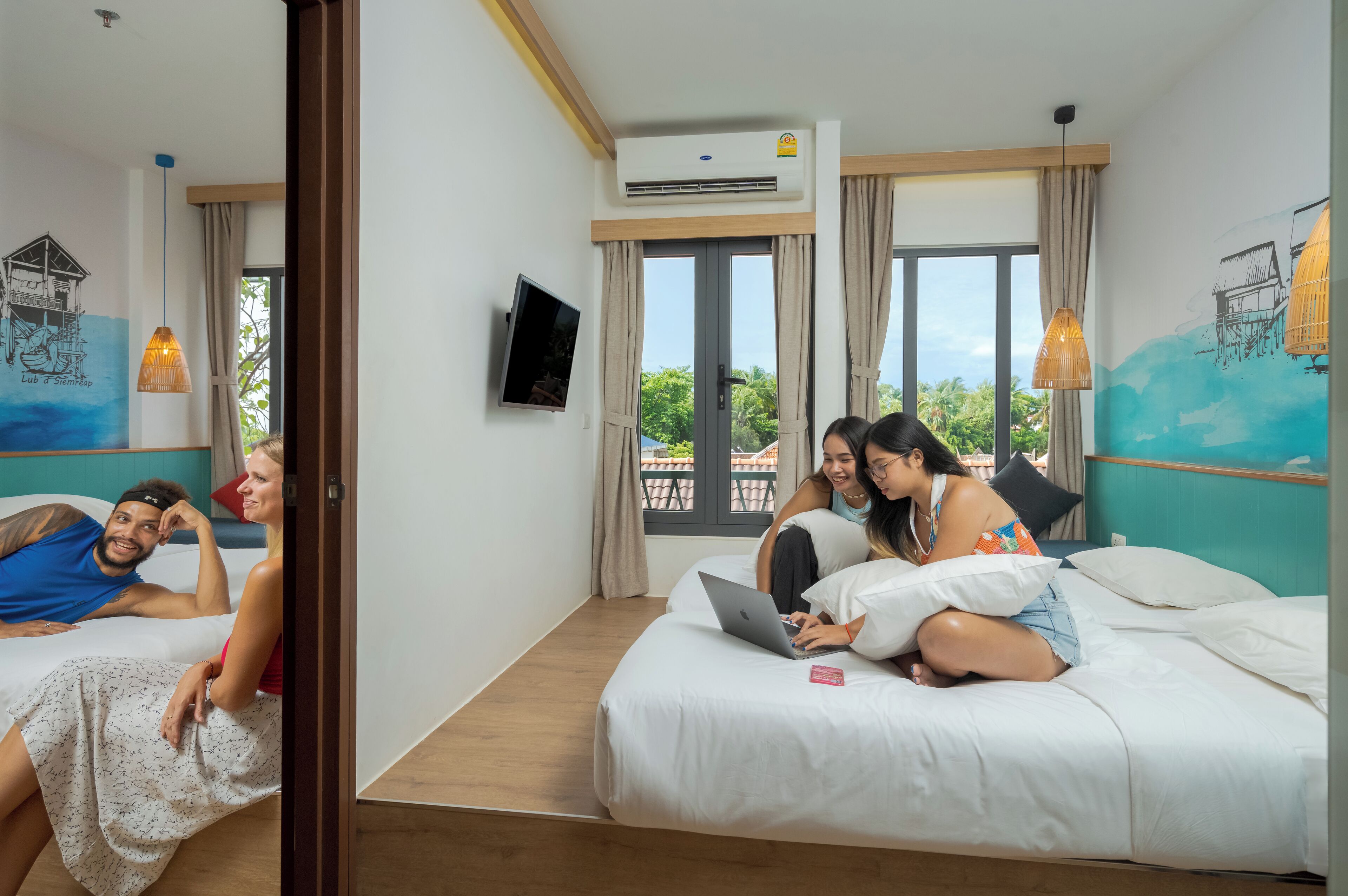 friends and family room | 1 bedroom, in-room safe, iron/ironing board, free wifi