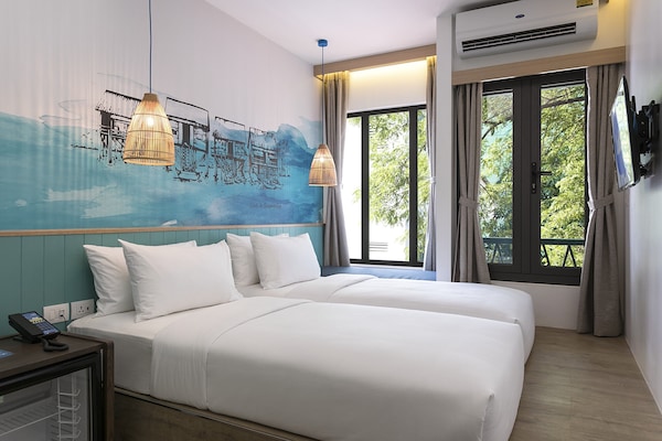 Deluxe Twin kamer | Een kluis op de kamer, een strijkplank/strijkijzer, gratis wifi