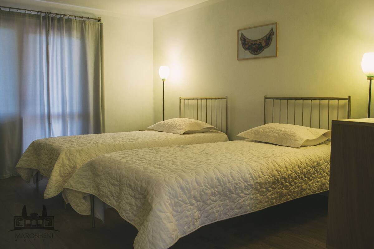 Chambre Standard avec lits jumeaux, 2 lits une place, vue montagne | Wi-Fi gratuit